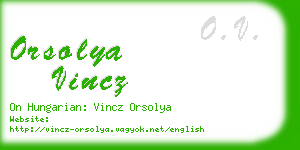 orsolya vincz business card